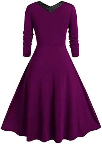 איקה נשים בתוספת גודל ארוך שרוול משובץ הדפסת כפתור למטה בציר צווארון ארוך שמלה אלגנטית אונליין חולצה
