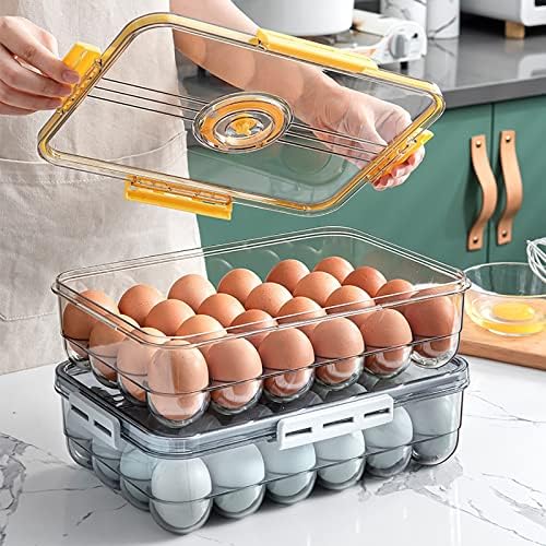 קמח מכולות עם מכסים אטום ביצה מחזיק ברור ביצת מגש אחסון תיבה עם מכסה מיוחד אבזם לגיבוב לחיות מחמד פלסטיק