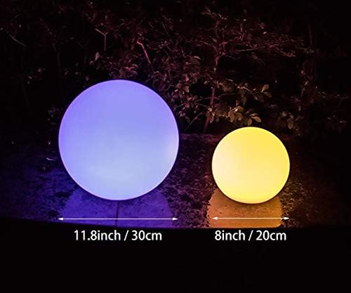 שומי סולארי כדור אור -12 אינץ 'LED מנורת שולחן חיצונית, 10 צבעי RGB ואור גלובוס לעמום עם מרחוק, תפאורה