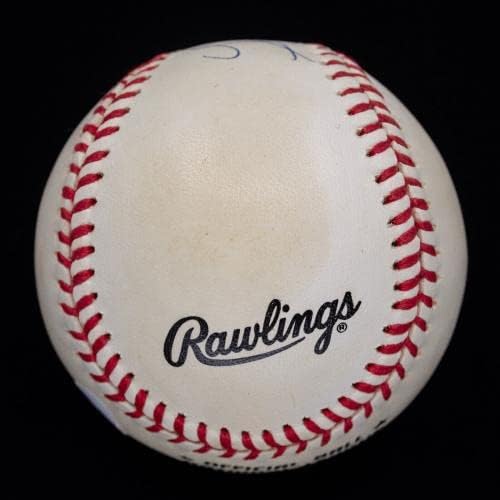 האנק אהרון חתום על חתימה על בייסבול בייסבול Hof JSA Loa מדורג 8 - כדורי בייסבול חתימה