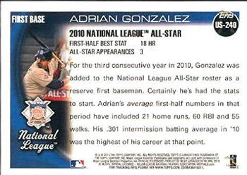 עדכון Topps 2010 US-240 אדריאן גונזלס סן דייגו פדרס MLB כרטיס בייסבול