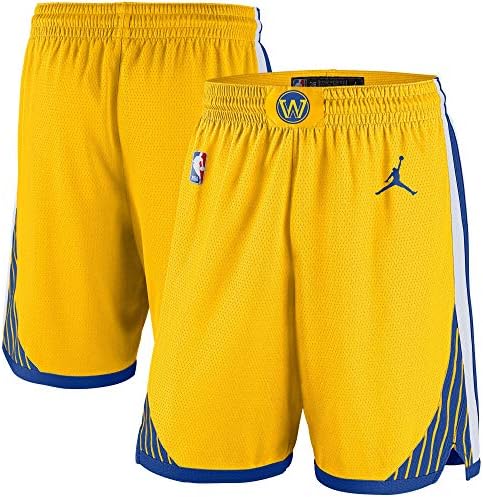גולדן סטייט ווריורס NBA Jordan Brand Boys Youth 8-20 מהדורת הצהרה צהובה מהדורת סווינגמן מכנסיים קצרים