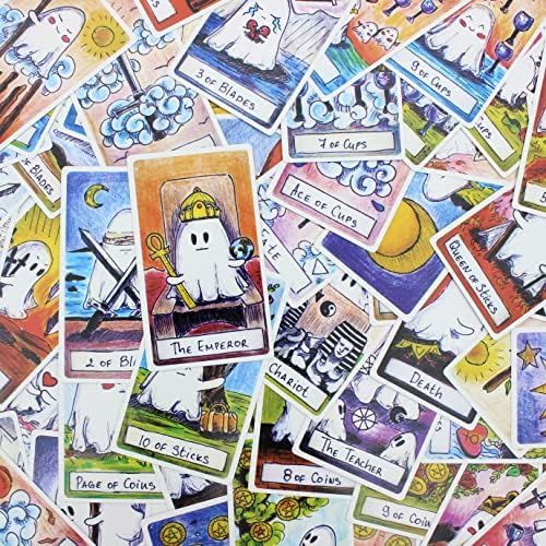 Nushao Tarot Tarot Tarot טארוט טארוט שלם של 78 קלפים עם מדריך, גודל כרטיס: 4.75 x 2.76