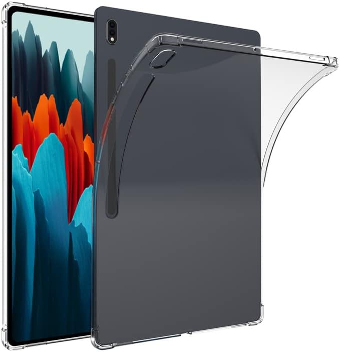 מארז אחורי ברור של Uucovers עבור Samsung Galaxy Tab S8 Ultra 14.6 Tablet 2022 דגם, אנטי-סקרט שקוף TPU