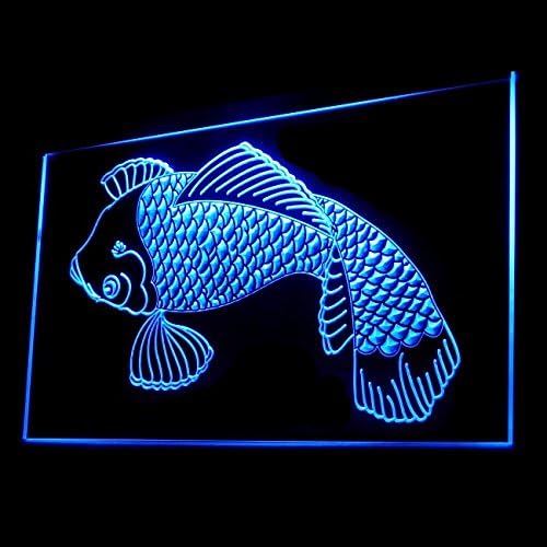 100043 KOI דגים יפניים תצוגת קעקוע מסורתית תצוגת LED אור ניאון