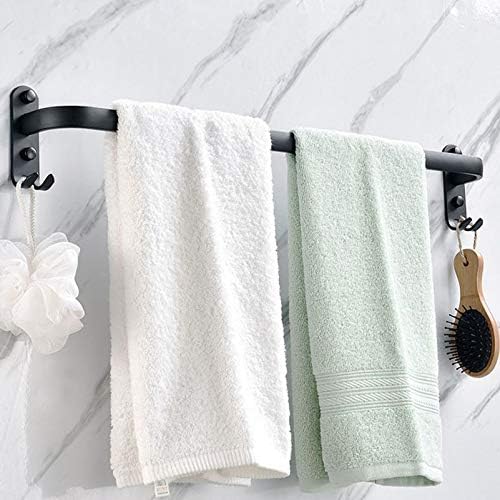קיר קיר קיר רכוב מדף ייבוש מחזיק מגבת שחור מודרני מגבת אמבטיה מתלה קיר מחזיק קיר למטבח אמבטיה 50x10x7.