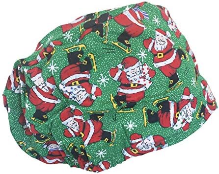 מנעול כבל בופנט חג חג מולד סנטה החלקה על כובע קרצוף ירוק