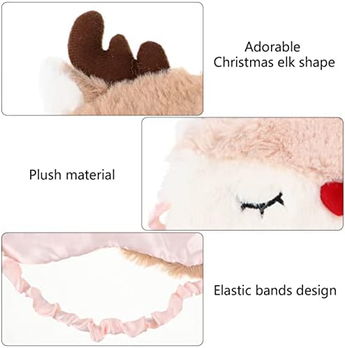 Valiclud Sloth Sloth Plush צעצוע 4 PCS חג המולד מכסה עין מצויר כיסוי עיניים שינה כיסוי עיניים קטיפה