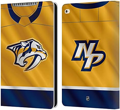 עיצובים של תיק ראש מורשה רשמית גופיית NHL ג'רזי נשאוויל טורפי עור ארנק עור מארז תואם ל- Apple iPad Air