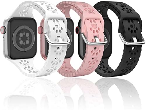 רצועת שעון סיליקון תואמת להקות Apple Watch 38 ממ 40 ממ 41 ממ 42 ממ 44 ממ 45 ממ נשים נשים, עיצוב טופר