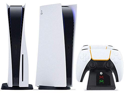 PlayStation 5 מטען שלט רחוק של DualSense, תחנת טעינה של PS5 - תחנת האישום כוללת יציאות USB C כפולות