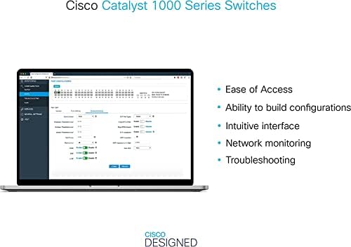 Cisco Catalyst חדש 1000-24P-4G-L מתג רשת, 24 Gigabit Ethernet POE+ יציאות, 195W תקציב POE, 4 יציאות