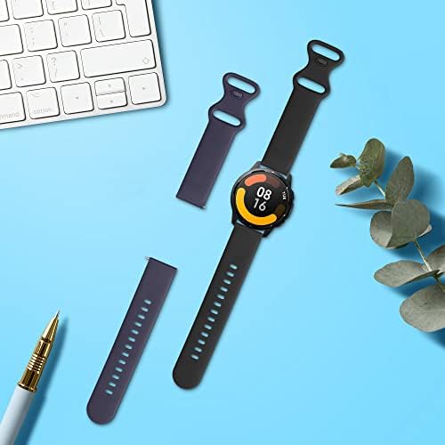 להקות שעון Kwmobile תואמות את Xiaomi Watch S1 / Watch S1 פעיל - סט רצועות של 2 רצועת סיליקון חלופית