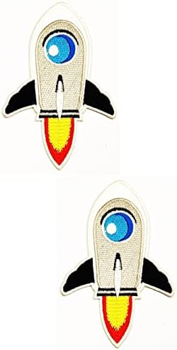 קליינפלוס 2 יחידות. רקטות חלל החיצון תיקוני מדבקת אמנויות קריקטורה קומיקס תיקון סימן סמל תלבושות חולצה