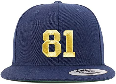 חנות הלבשה אופנתית מספר 81 חוט זהב שטוח שטר סנאפבק כובע בייסבול