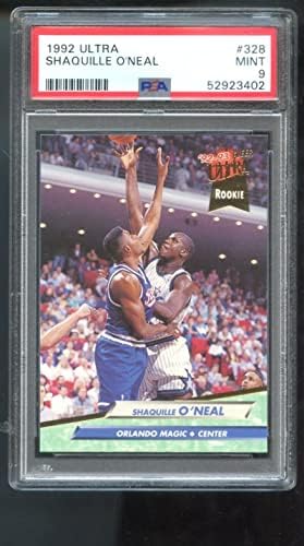 1992-93 Fleer Ultra 328 Shaquille O'Neal Rookie RC PSA 9 Card Card Shaq Oneal - כדורסל קלפי טירון