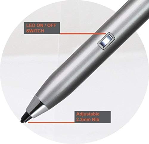 עט חרט דיגיטלי של Broonel Silver Point Digital Active Active תואם לטאבלט Lenovo 10 10.1