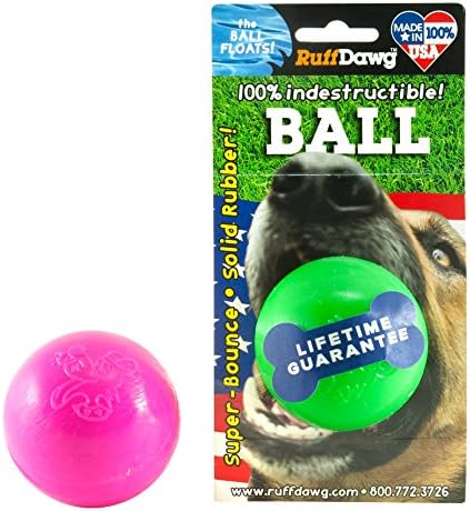 רוף כלב כדור מוצק גומי כלב צעצוע קטן מגוון ניאון צבעים