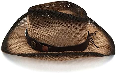 כובע קאובוי של גברים ונשים כובעים מערביים לנשים, כובע קאובוי מתכוונן גברים עם פדורה קלאסית רחבה שופעת