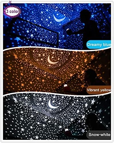 ויניס כוכב מקרן לילה אור לילדים שינה, שלט רחוק מסתובב וטיימר עיצוב שמי זרועי הכוכבים קרקעית ים מנורת