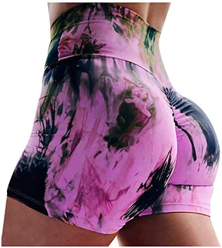 אימון מכנסי יוגה קצרים נשים בקרת בטן גבוהה במותניים בתוספת מכנסיים קצרים בגודל הרמה קת סקרנץ 'אימוני
