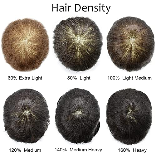 מלא פולי גברים פאה 0.10 ממ-0.12 ממ פו שיער טבעי מערכת החלפת פאה נוכריות
