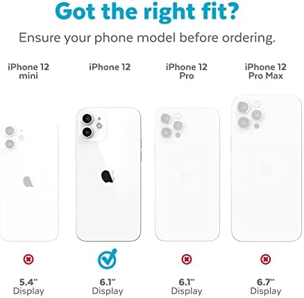 מוצרי Speck Candyshell Pro Grip iPhone 12, iPhone 12 Pro Case, Raspberry Kiss Red/Slate Gray
