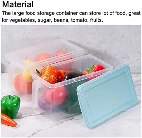 פלסטיק מזון אחסון מיכל 4 יחידות, מזון אחסון ארגונית קופסות עם מכסים מזווה פחי מטבח מקרר מקרר שולחן לאחסון